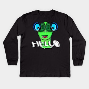 Alien Snake Kids Long Sleeve T-Shirt